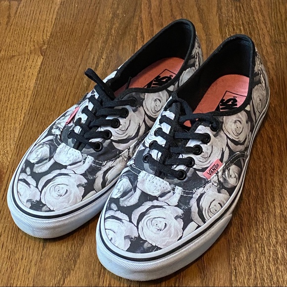 rose pattern vans